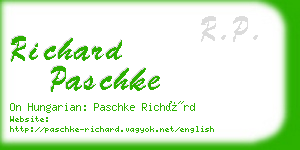 richard paschke business card